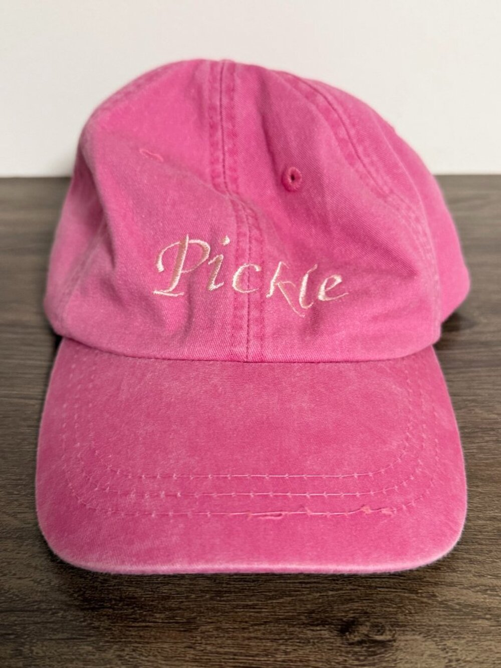 ADAMS Unisex Adjustable Hot Pink Embroidered "Pickle" Dad Hat